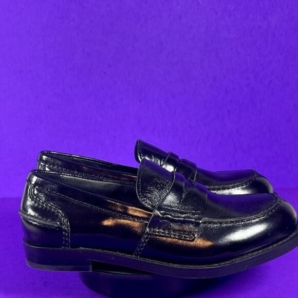 Jeffrey Campbell Women's Black Leather Loafers Shoe‎ Size 6.5 - Picture 1 of 9